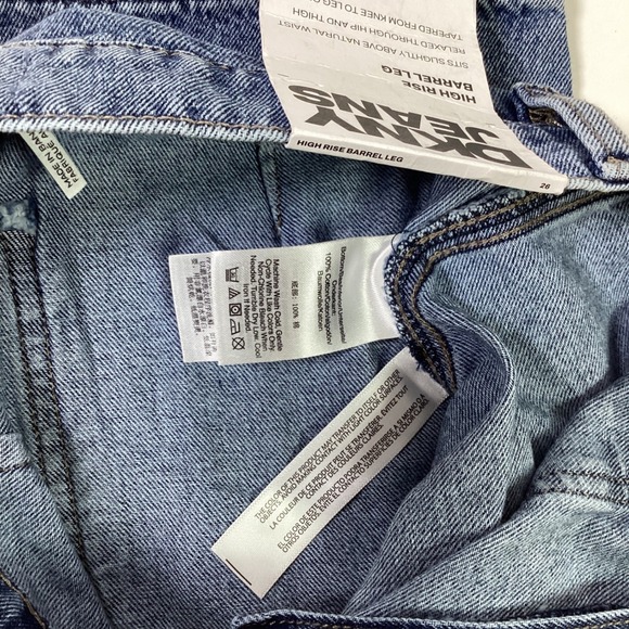 DKNY Jeans‎ High Rise Barrel Leg Women's Denim Jeans Size 26 - Picture 9 of 9